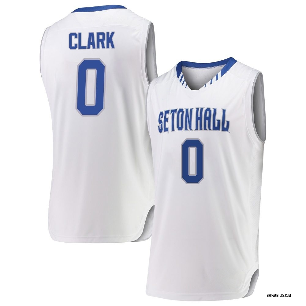 Men's Adam Clark Seton Hall Pirates Replica Basketball Jersey - White