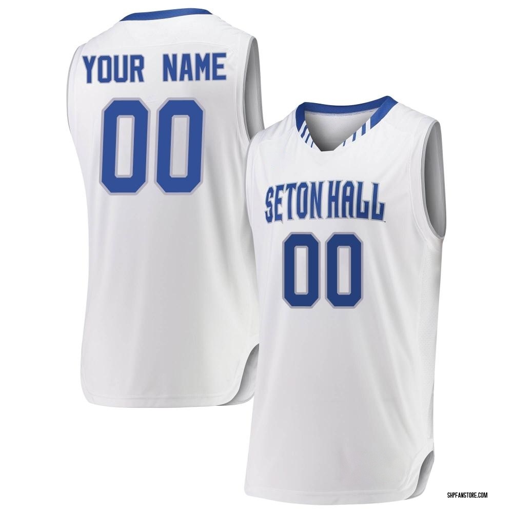 Men's Custom Seton Hall Pirates Replica Basketball Jersey - White